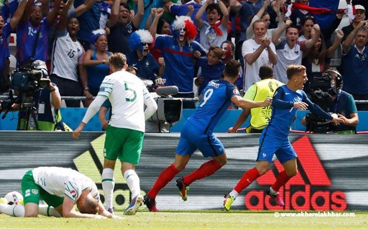 فرنسا قلبت تخلفها امام ايرلندا الى فوز عزيز 2 - 1