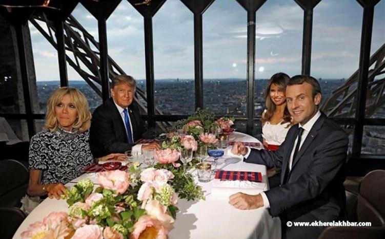 بالصورة... &quot;فاتورة صادمة&quot; لعشاء ترامب وماكرون ..!