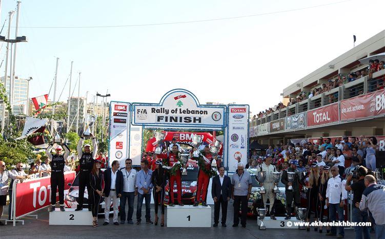 روجيه فغالي أحرز لقبه ال13 في رالي لبنان الدولي