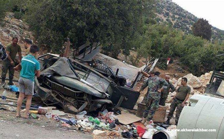 وقوع إصابات من الجيش اللبناني في تدهور آلية عسكرية