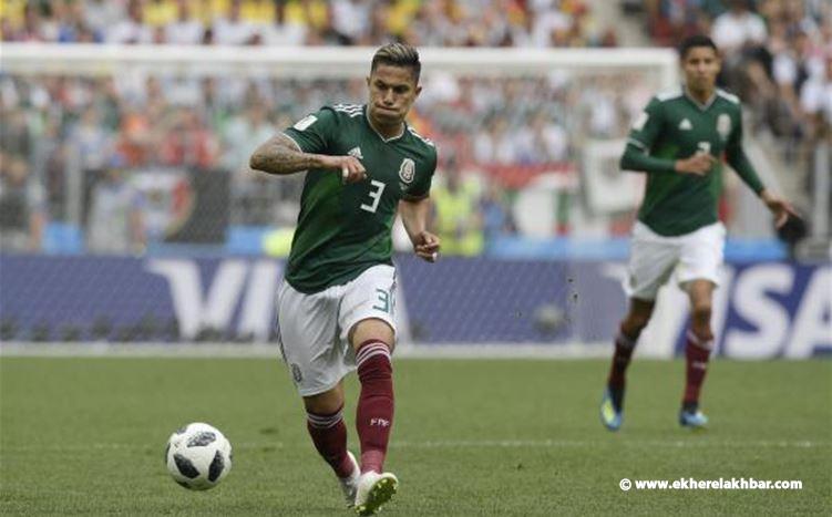 المكسيك تحرز الهدف الأول في مرمى ألمانيا في الدقيقة 34
