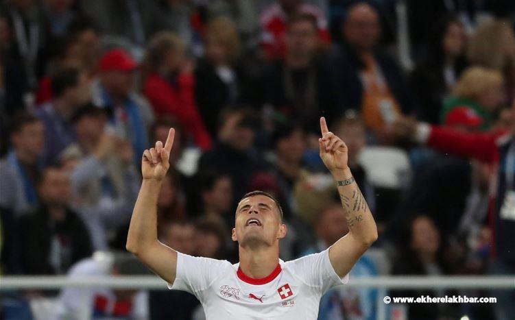 تسجيل الهدف القاتل للمنتخب السويسري في مرمى صربيا 2-1