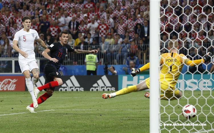 كرواتيا تسجل الهدف الثاني في مرمى انكلترا 2-1