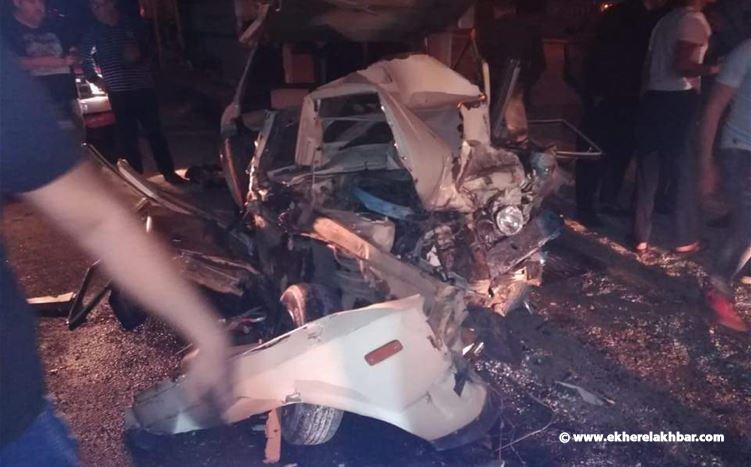 قتيل وثلاثة جرحى في حادث سير على طريق عيحا راشيا