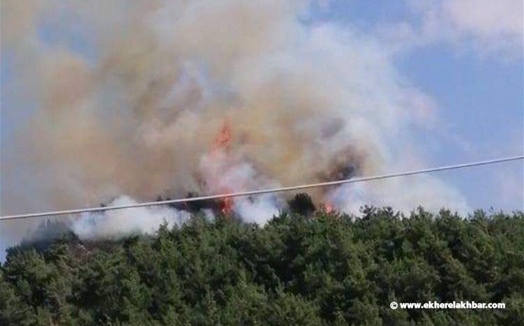 اندلاع حريق بسبب ارتفاع درجات الحرارة في خراج القبيات حي القطلبة