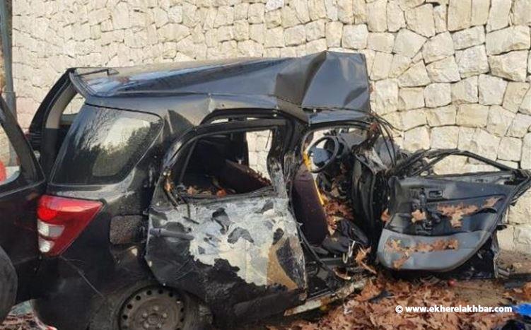 قتيلان في حادث سير على طريق عام غادير درعون