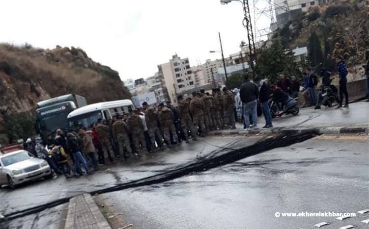 تعزيزات للجيش اللبناني على طلعة البحصاص لفتح الطريق