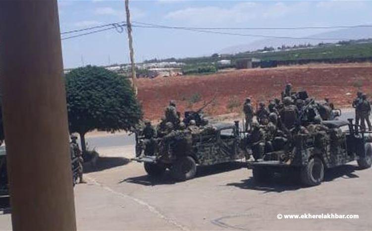الجيش ينفذ عملية دهم في بلدة القصر بحثا عن مطلقي النار