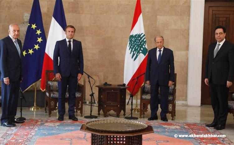 ماكرون : لبنان يعاني أزمة أخلاقية واقتصادية ومالية