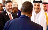 رئيس مجلس الوزراء القطري يلتقي سلام وتشديد على متانة العلاقة بين البلدين