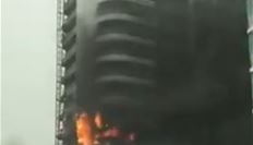حريق في برج زن تاور...