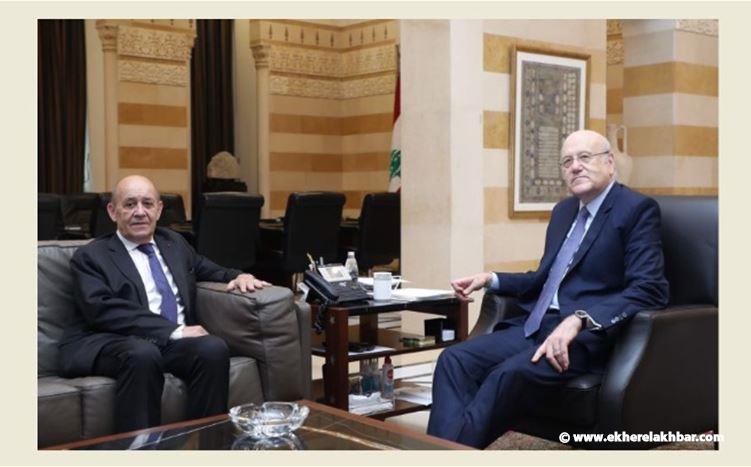 لودريان من السرايا: زيارتي الاولى للبنان استطلاعية وللمساعدة
