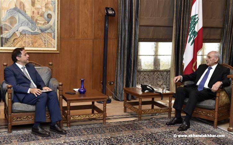 بري يعرض الاوضاع المالية مع منصوري