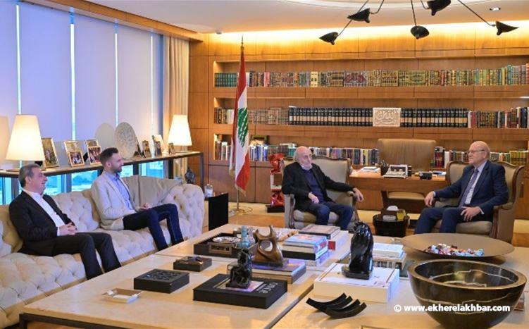 جنبلاط زار ميقاتي: سنبقى بجانبه في جهوده على أمل ألا نستدرج إلى الحرب