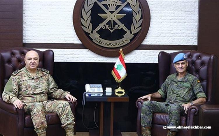 «عون» يناقش التطورات في الجنوب مع قائد اليونيفيل