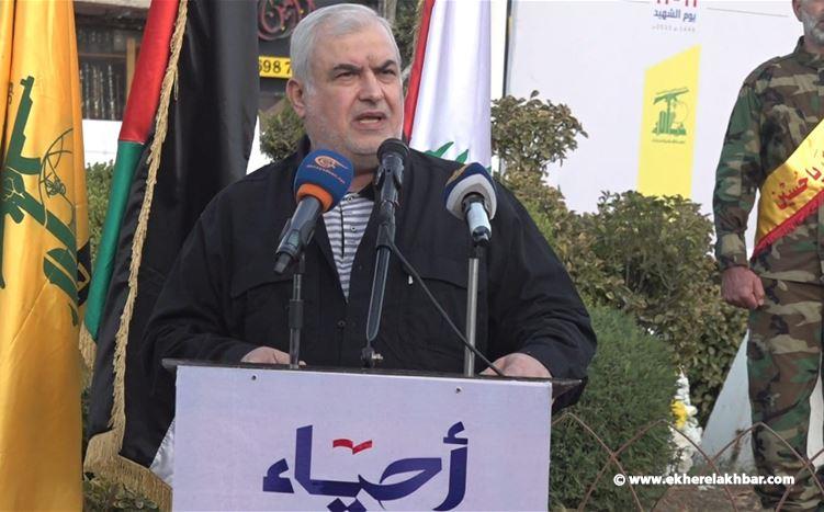 رعد : المقاومة لن تترك شعب غزة وستستمر في الضغط لوقف العدوان