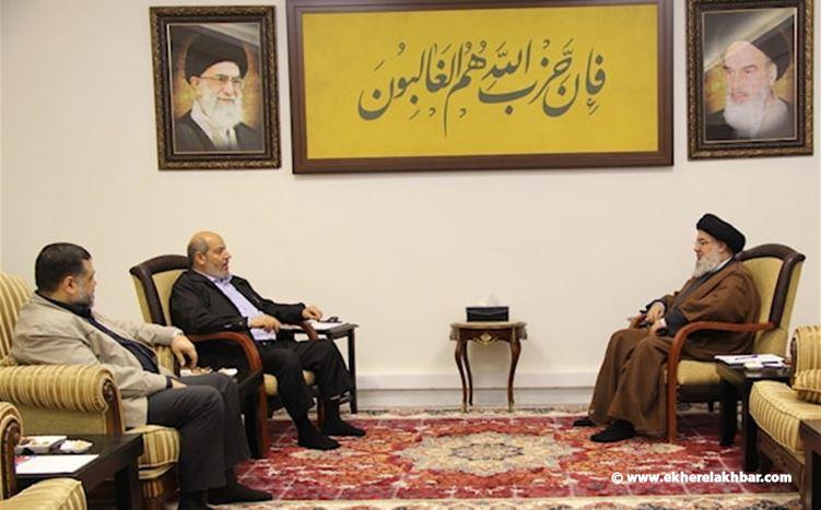 نصر الله يلتقي نائب رئيس حركة حماس في غزة