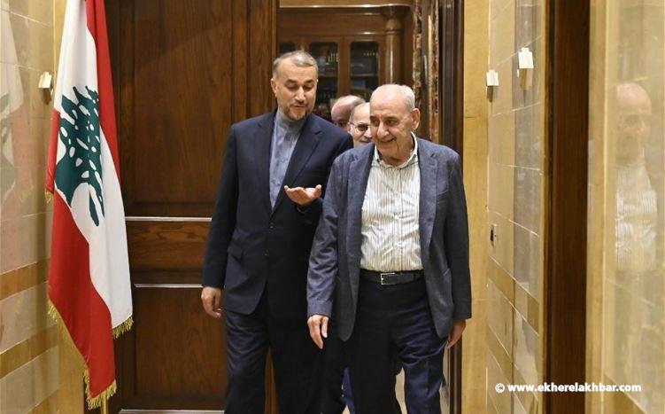 بري عرض للأوضاع في لبنان والمنطقة مع عبد اللهيان