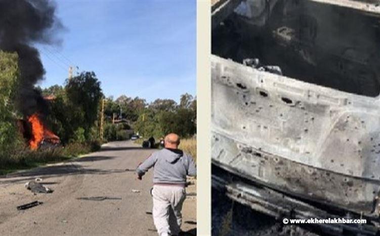 غارة على سيارة في خربة سلم توقع اصابات