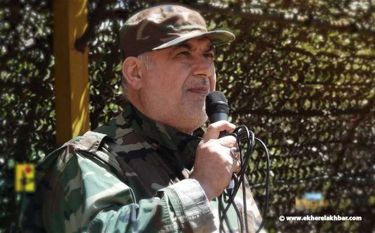 رئيس كتلة &quot;حزب الله&quot; النيابية على الجبهة بالبزة العسكرية
