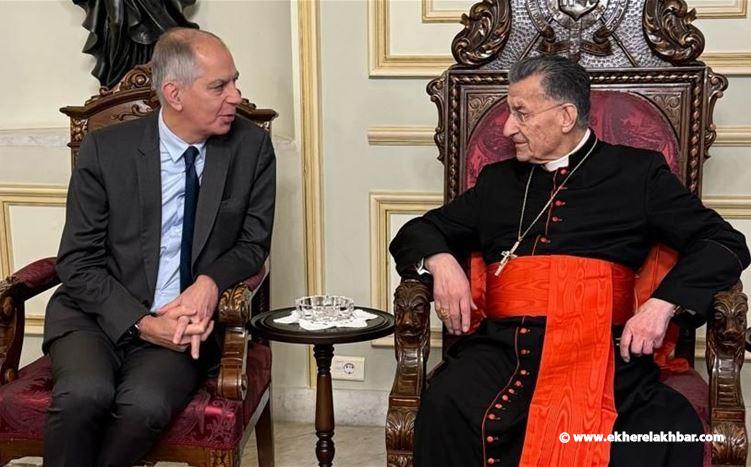 الراعي عرض مع ماغرو التطورات والمبادرات الفرنسية تجاه لبنان