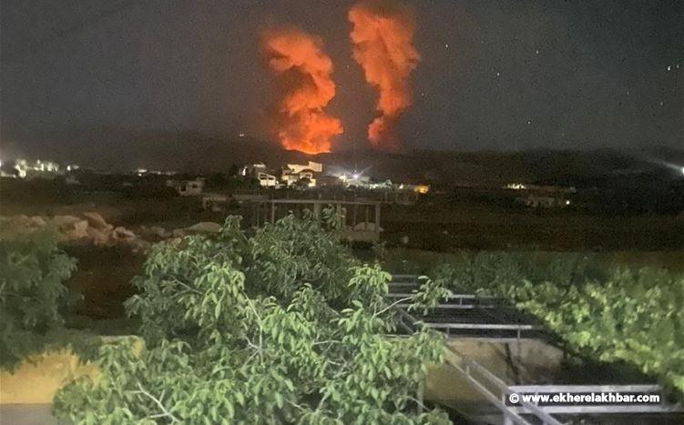 غارات إسرائيلية عنيفة على قرى بمحيط بعلبك ليلا