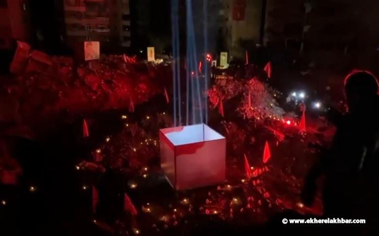 حزب الله يطلق فعالية “نور من نور” من مكان استشهاد السيد نصرالله 