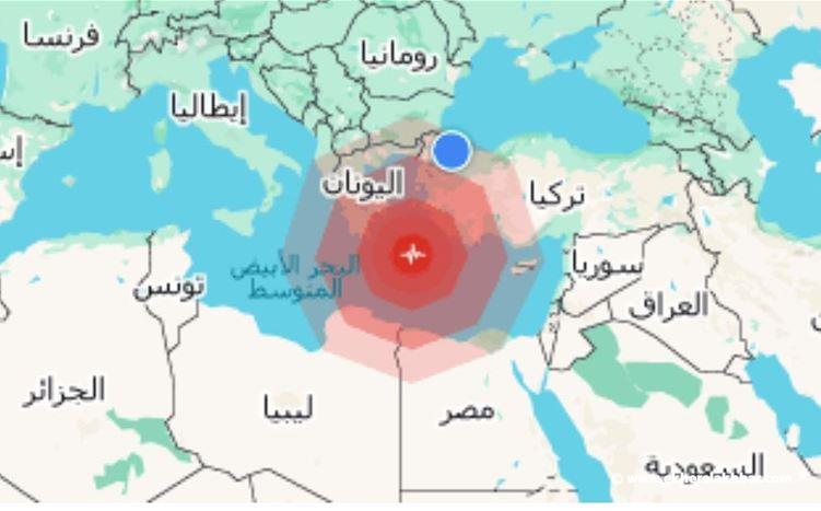 زلزال ضرب قبالة جزيرتي كريت وسانتوريني اليونانيتين