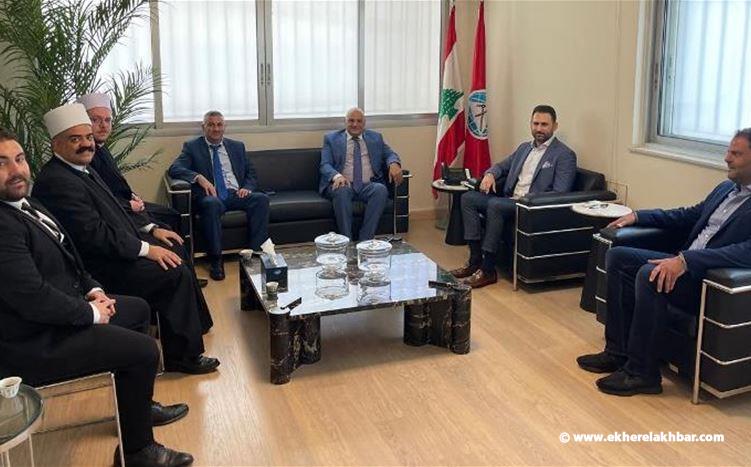 جنبلاط عرض الاوضاع مع وفد من قضاة المذهب لطائفة الموحدين الدروز
