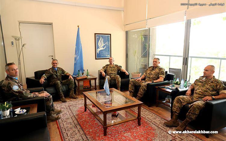 قائد الجيش زار قيادة اليونيفيل: دوركم أساسي وضروري في الجنوب