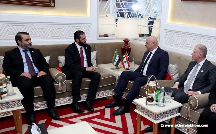 الرئيس عون التقى الرئيس السوري أحمد الشرع