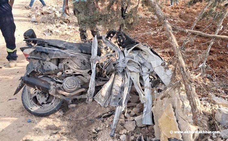 غارة استهدفت دراجة نارية في بلدة عيتا الشعب وأنباء عن وقوع اصابة