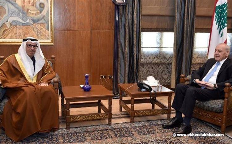 بري إستقبل بن فرحان وسفير الإمارات