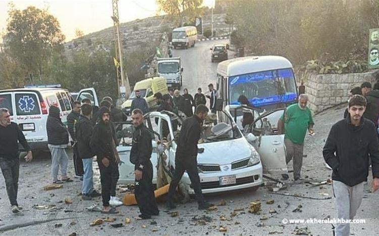 استهداف سيارة في الطيري وإصابة طلاب في حافلة مدرسية خلفها