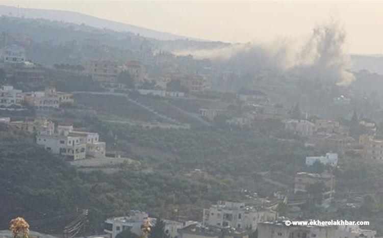 الجيش الإسرائيلي إستهدف المبنى المهدد ببلدة محرونة الجنوبية