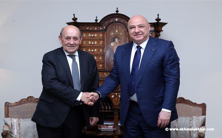 لودريان يستهل زيارته الى بيروت بلقاء عون.. وغدا الى عين التينة