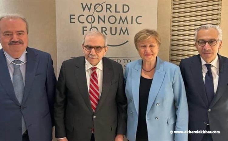 اجتماع بين سلام والمديرة العامة لصندوق النقد في دافوس