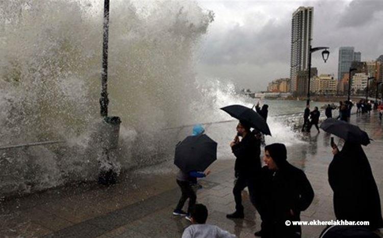 منخفض جوي معتاد يضرب لبنان