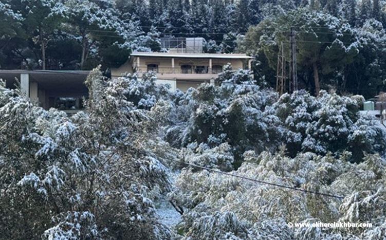 الثلوج لامست الـ 500 متر في عكار