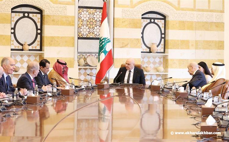 عون يلتقي سفراء الخماسية