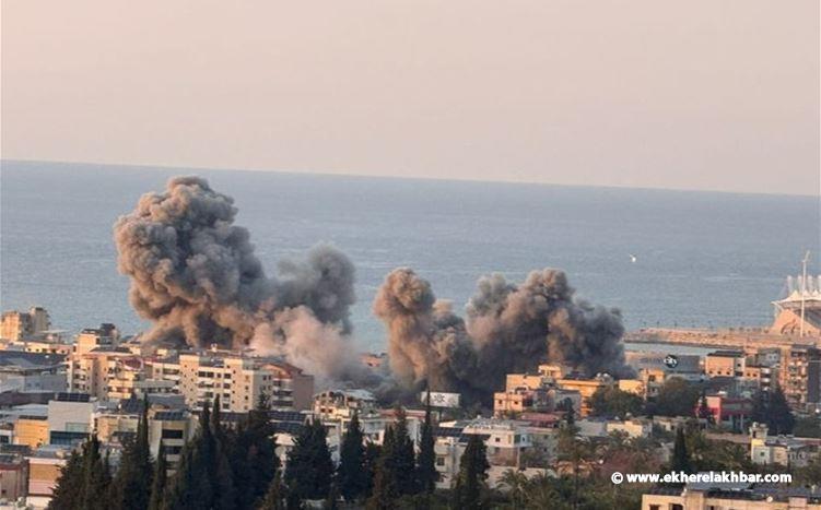 غارة على مركز الجماعة الاسلامية في بستان الكبير في صيدا