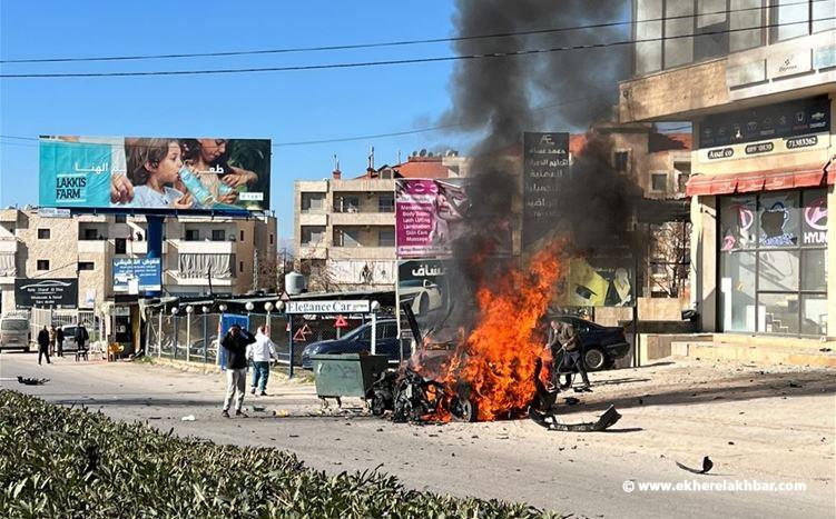 ‏استهداف سيارة على أوتوستراد زحلة في البقاع اللبناني