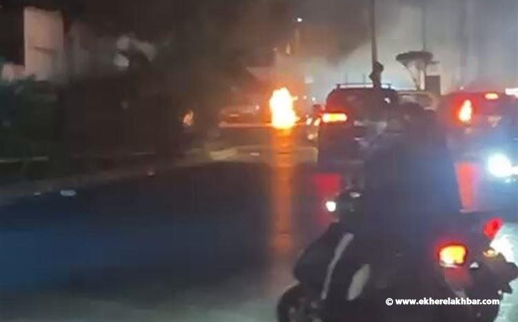 استهداف دراجة نارية على الاوزاعي