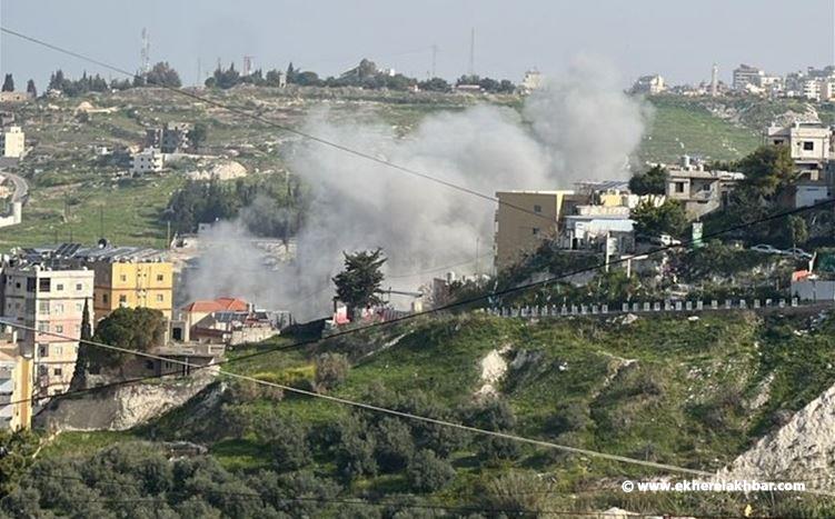 غارة إسرائيلية استهدفت منطقة مشاريع الهبة - الفوار في مدينة صيدا