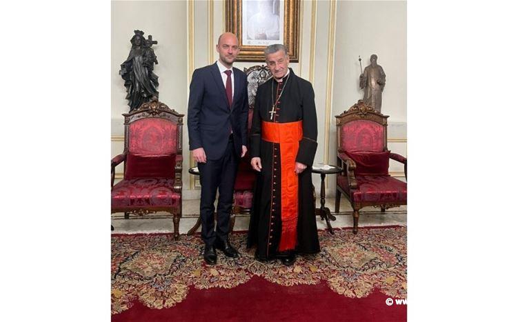 الراعي استقبل وزير الخارجية الفرنسي