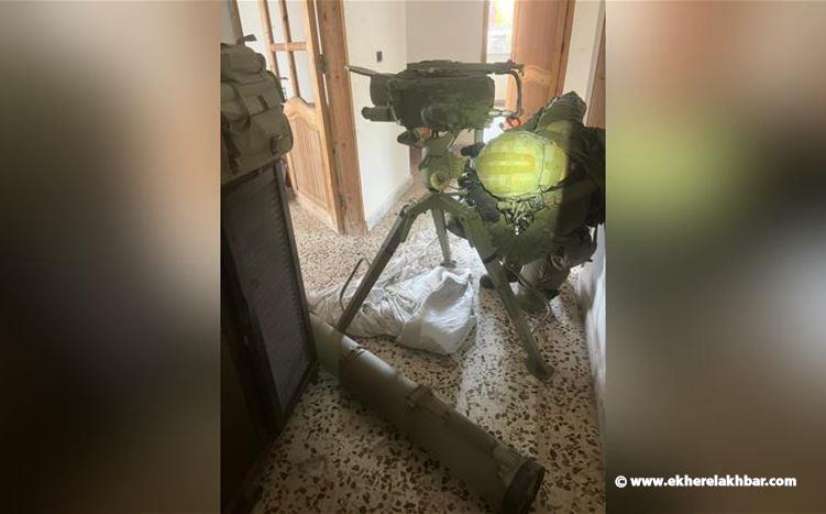 الجيش الإسرائيلي: العثور على منصة صواريخ مضادة للدروع وأسلحة جنوب لبنان
