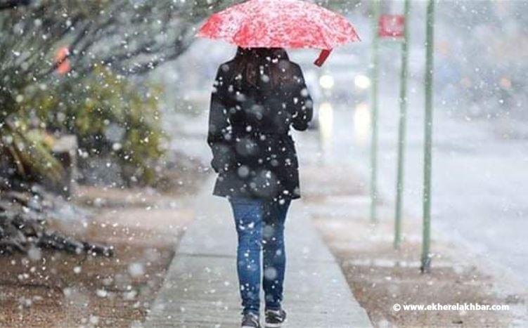 الطقس المتوقع في لبنان