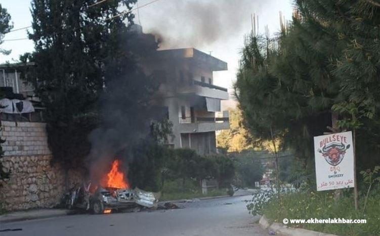 استهداف سيارة على طريق عام شوكين - النبطية