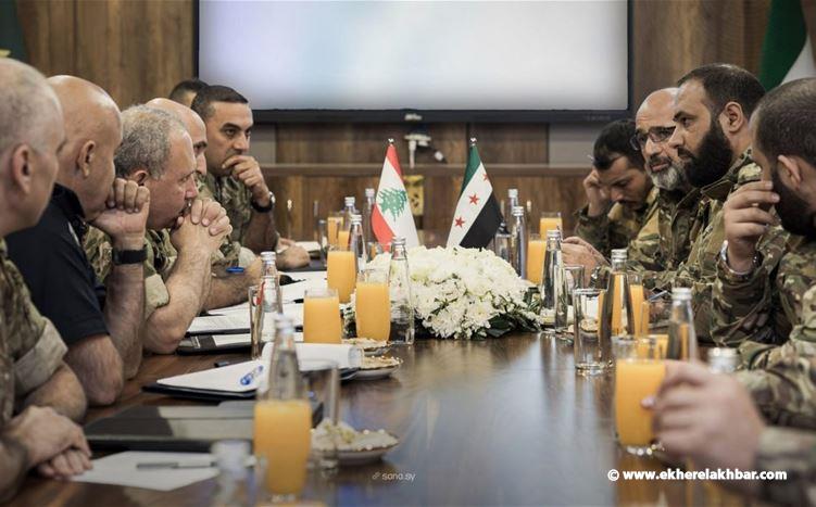 اجتماع عسكري بين الجيش اللبناني والجيش السوري لضبط الحدود ومكافحة أنشطة التهريب