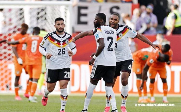 المنتخب الألماني يعدل النتيجة 1 - 1 أمام كوت ديفوار ضمن منافسات كأس العالم 2026